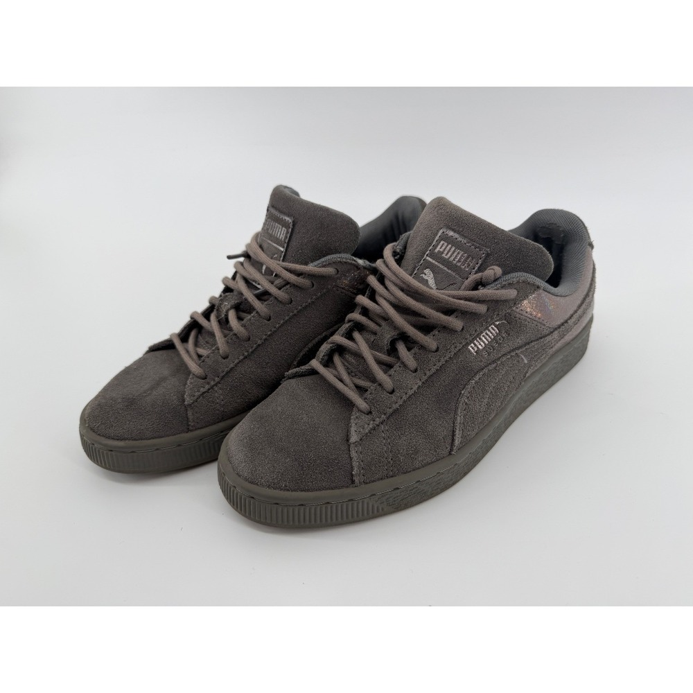 Puma Suede Classic Iridescent Oil Slick Grey Sneakers 366113-01 Womens 8‎
